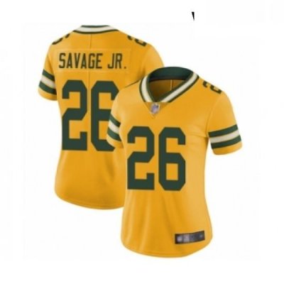 Womens Green Bay Packers 26 Darnell Savage Jr Limited Gold Rush Vapor Untouchable Football Jersey