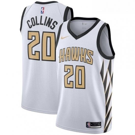 Youth Nike Atlanta Hawks 20 John Collins Swingman White NBA Jersey City Edition