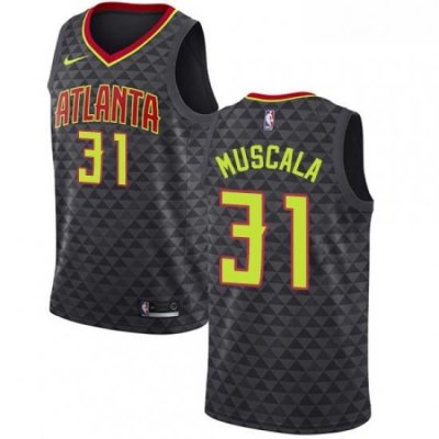 Womens Nike Atlanta Hawks 31 Mike Muscala Authentic Black Road NBA Jersey Icon Edition