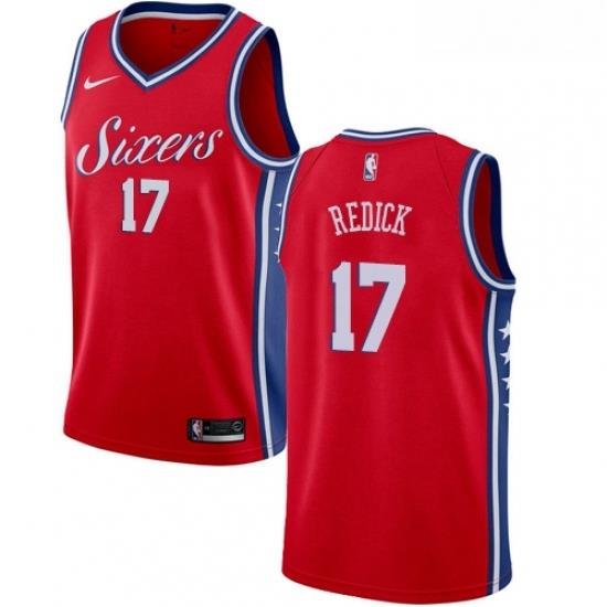 Youth Nike Philadelphia 76ers 17 JJ Redick Swingman Red Alternate NBA Jersey Statement Edition