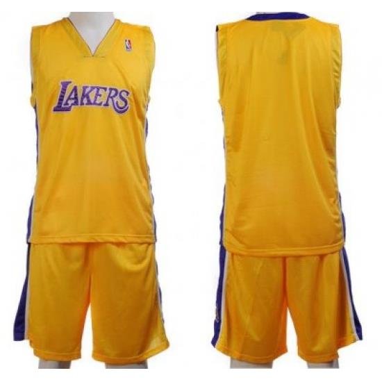 Los Angeles Lakers Blank Yellow Jerseys&Shorts