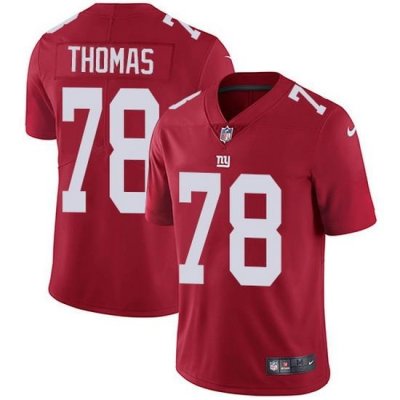 Nike Giants 78 Andrew Thomas Red Alternate Men Stitched NFL Vapor Untouchable Limited Jersey