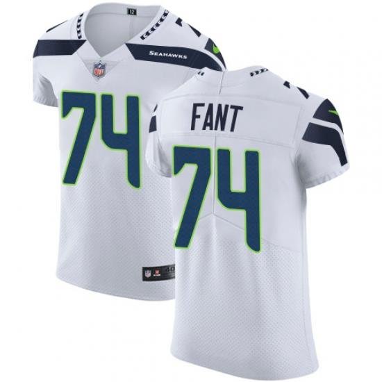 Nike Seahawks #74 George Fant White Mens Stitched NFL Vapor Untouchable Elite Jersey