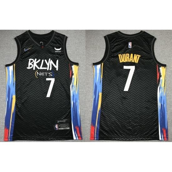 Men Brooklyn Nets Kevin Durant #7 75th Anniversary Nike Swingman Stitched Basketball Jersey