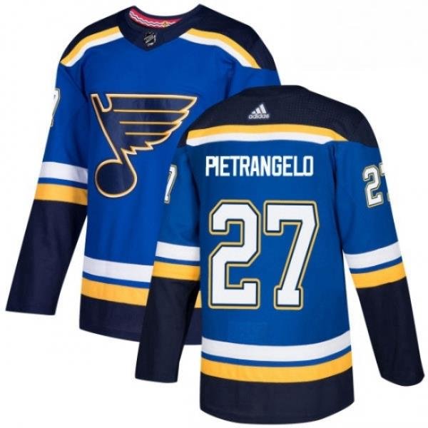 Mens Adidas St Louis Blues 27 Alex Pietrangelo Authentic Royal Blue Home NHL Jersey