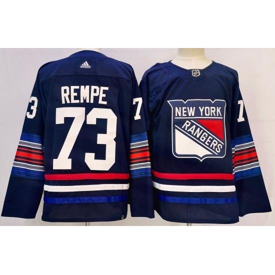 Men New York Rangers 73 Matt Rempe Navy Alternate Authentic Jersey