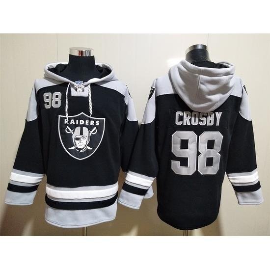 Los Angeles Raiders Sitched Pullover Hoodie #98 Maxx Crosby