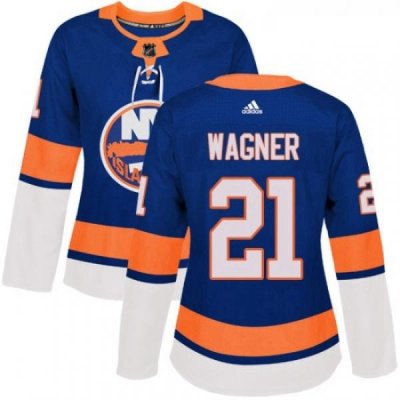 Womens Adidas New York Islanders 21 Chris Wagner Premier Royal Blue Home NHL Jersey