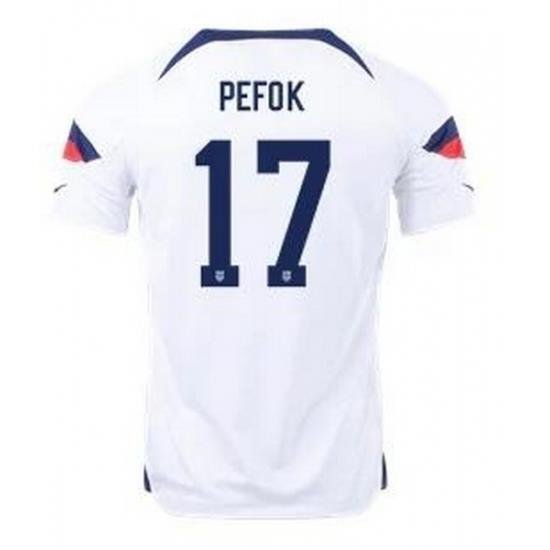 Men US 2022 FIFA Soccer Jersey White 010