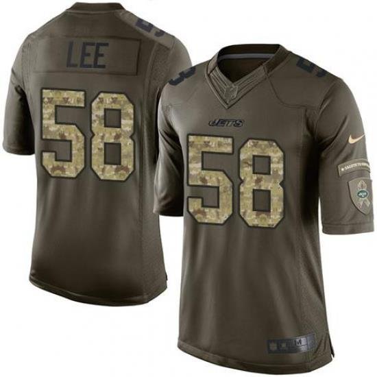 Nike Jets #58 Darron Lee Green Mens Stitched NFL Limited Salute to Service Jersey