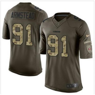 Nike San Francisco 49ers #91 Arik Armstead Green Men 27s Stitched NFL Limited Salute to Service Jersey