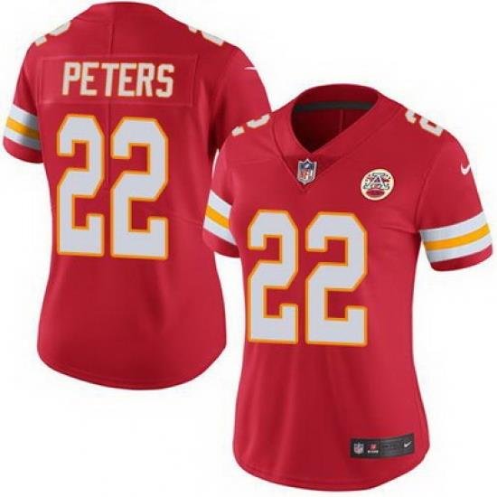 Nike Chiefs #22 Marcus Peters Red Team Color Womens Stitched NFL Vapor Untouchable Limited Jersey