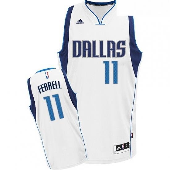 Youth Adidas Dallas Mavericks 11 Yogi Ferrell Swingman White Home NBA Jersey