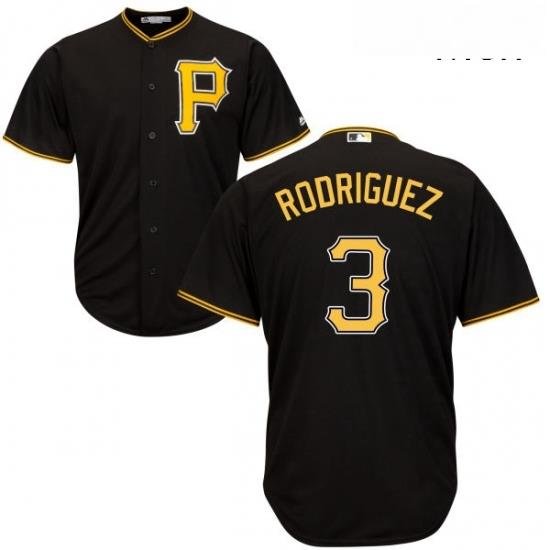 Mens Majestic Pittsburgh Pirates 3 Sean Rodriguez Replica Black Alternate Cool Base MLB Jersey