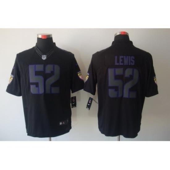 Nike Baltimore Ravens 52 Ray LeWis Black Limited Impact NFL Jersey