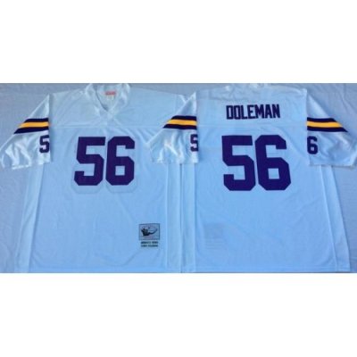 Men Minnesota Vikings 56 Chris Doleman White M&N Throwback Jersey