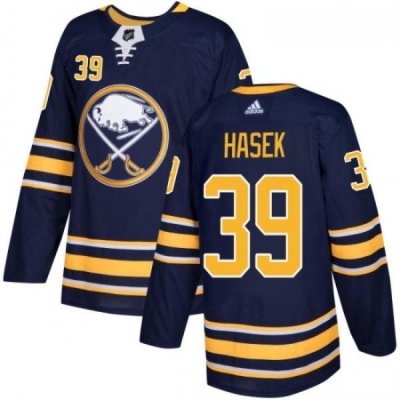 Youth Adidas Buffalo Sabres 39 Dominik Hasek Premier Navy Blue Home NHL Jersey