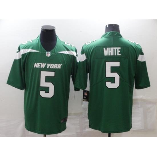 Men's New York Jets #5 Mike White Green Vapor Untouchable Limited Stitched Jersey