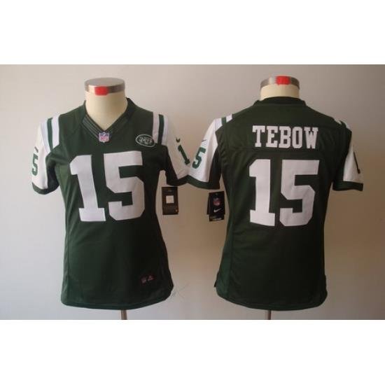 Nike Womens NeW York Jets #15 TeboW Green Color[NIKE LIMITED Jersey]