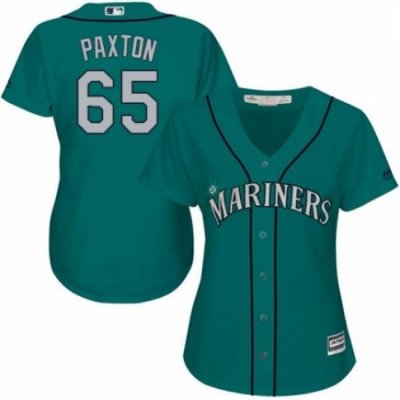 Womens Majestic Seattle Mariners 65 James Paxton Authentic Teal Green Alternate Cool Base MLB Jersey