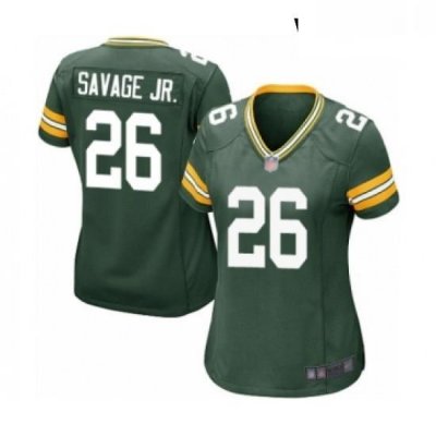 Womens Green Bay Packers 26 Darnell Savage Jr Game Green Team Color Football Jersey