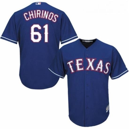 Youth Majestic Texas Rangers 61 Robinson Chirinos Replica Royal Blue Alternate 2 Cool Base MLB Jersey