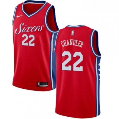 Womens Nike Philadelphia 76ers 22 Wilson Chandler Authentic Red NBA Jersey Statement Edition