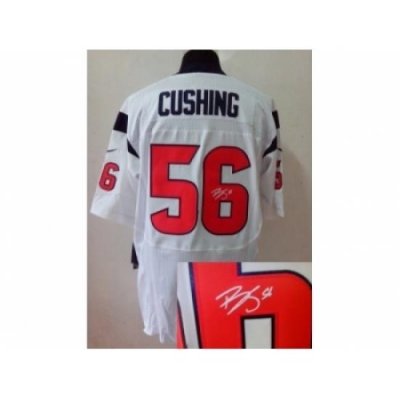 Nike Houston Texans 56 Brian Cushing White Elite signature NFL Jersey