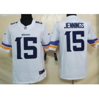 Nike Minnesota Vikings 15 Greg Jennings White Limited NFL Jersey