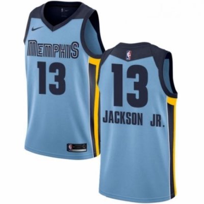 Womens Nike Memphis Grizzlies 13 Jaren Jackson Jr Authentic Light Blue NBA Jersey Statement Edition