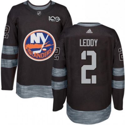 Mens Adidas New York Islanders 2 Nick Leddy Premier Black 1917 2017 100th Anniversary NHL Jersey