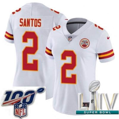 2020 Super Bowl LIV Women Nike Kansas City Chiefs #2 Cairo Santos White Vapor Untouchable Limited Player NFL Jersey