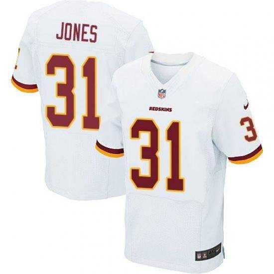 Nike Washington Redskins #31 Matt Jones White Mens Stitched NFL Elite Jersey