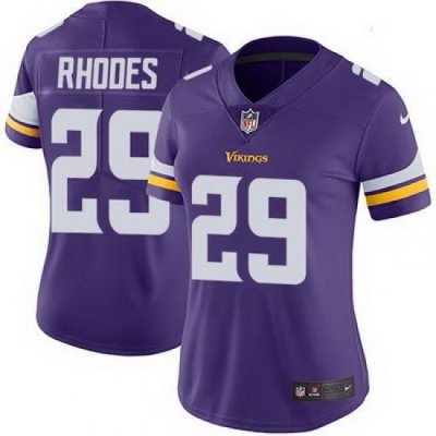 Nike Vikings #29 Xavier Rhodes Purple Team Color Womens Stitched NFL Vapor Untouchable Limited Jersey