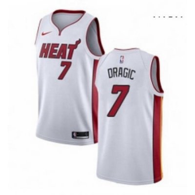 Mens Nike Miami Heat 7 Goran Dragic Authentic NBA Jersey Association Edition