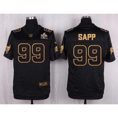 Nike Buccaneers #99 Warren Sapp Black Mens Stitched NFL Elite Pro Line Gold Collection Jersey