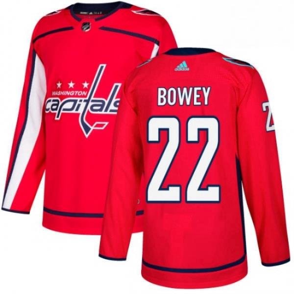 Youth Adidas Washington Capitals 22 Madison Bowey Authentic Red Home NHL Jersey