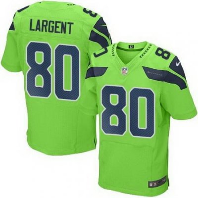 Nike Seahawks #80 Steve Largent Green Mens Stitched NFL Elite Rush Jersey