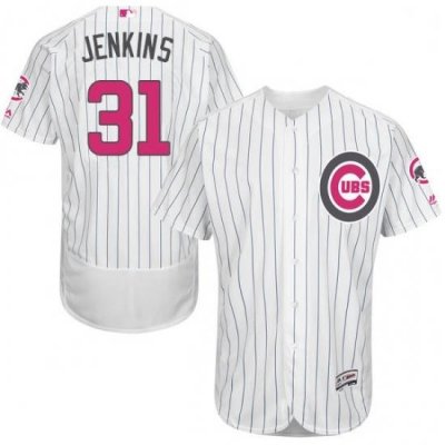 Mens Majestic Chicago Cubs 31 Fergie Jenkins Authentic White 2016 Mothers Day Fashion Flex Base MLB Jersey