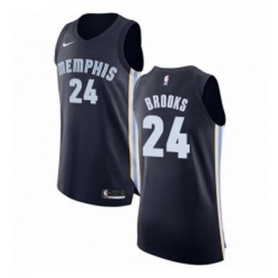 Womens Nike Memphis Grizzlies 24 Dillon Brooks Authentic Navy Blue Road NBA Jersey Icon Edition