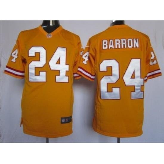 Nike Tampa Bay Buccaneers 24 Mark Barron Yellow Game NFL Jersey