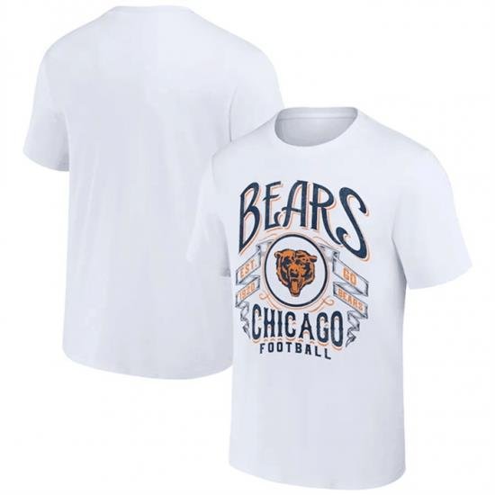 Men Chicago Bears White X Darius Rucker Collection Vintage Football T Shirt