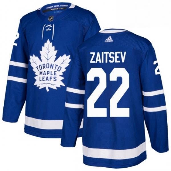 Youth Adidas Toronto Maple Leafs 22 Nikita Zaitsev Authentic Royal Blue Home NHL Jersey