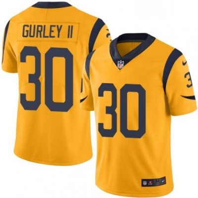 Youth Nike Los Angeles Rams 30 Todd Gurley Limited Gold Rush Vapor Untouchable NFL Jersey