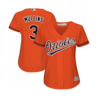 Womens Baltimore Orioles 3 Cedric Mullins Replica Orange Alternate Cool Base Baseball Jersey