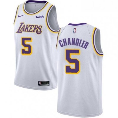 Youth Nike Los Angeles Lakers 5 Tyson Chandler Swingman White NBA Jersey Association Edition