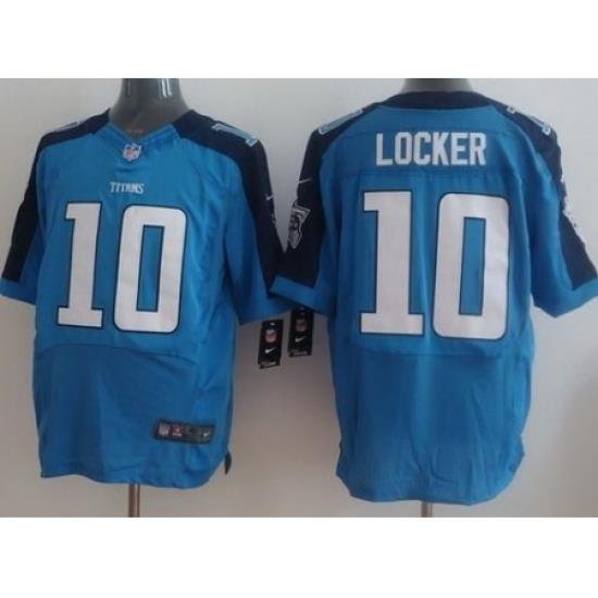 Nike Tennessee Titans 10 Jake Locker Light Blue Elite Nike NFL Jersey