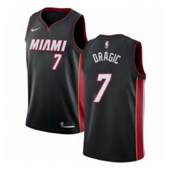 Youth Nike Miami Heat 7 Goran Dragic Swingman Black Road NBA Jersey Icon Edition