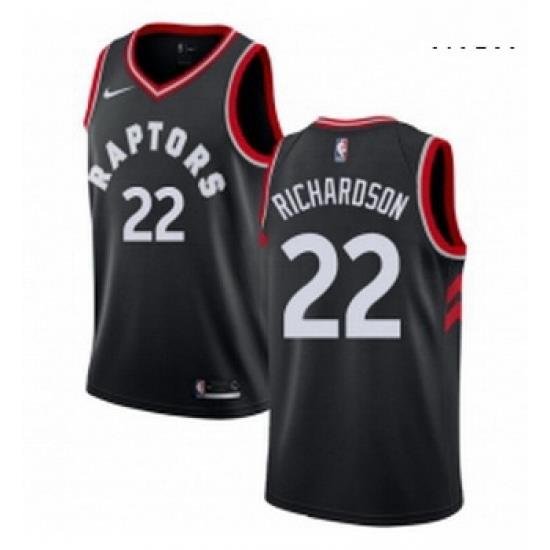 Mens Nike Toronto Raptors 22 Malachi Richardson Swingman Black NBA Jersey Statement Edition