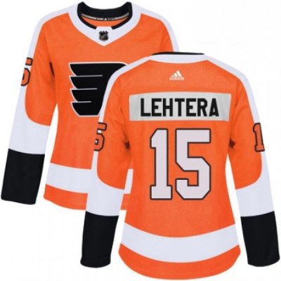 Womens Adidas Philadelphia Flyers 15 Jori Lehtera Authentic Orange Home NHL Jersey